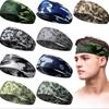 Sweatband Print Headband Cotton Stretch Turban Headwear Hair Accessory for Gym Fitness Running