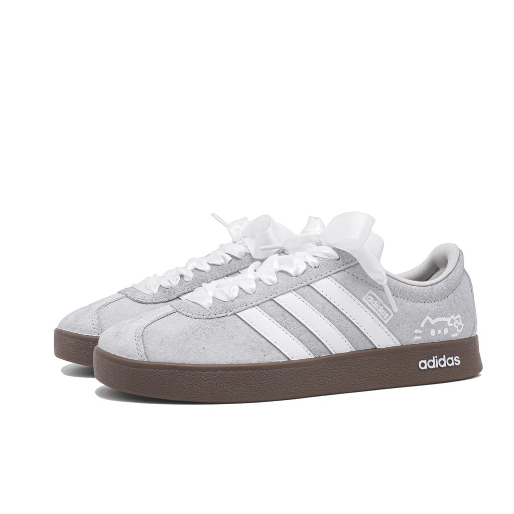 adidas Кеды для скейтбординга VL COURT 2.0 Низкие Унисекс Серый Белый HQ1802(Команда1166-)