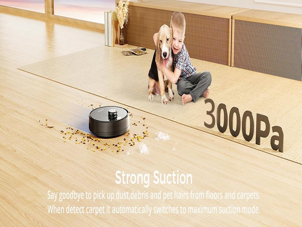 Refurbished Tesvor S5 Robot Vacuum Cleaner, 3 In 1 Vacuum Mopping Sweeping, 3000Pa Suction, LiDAR Navigation, 600ml Dust Box
