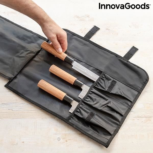Japanese Knife Set with Professional Carrying Case
