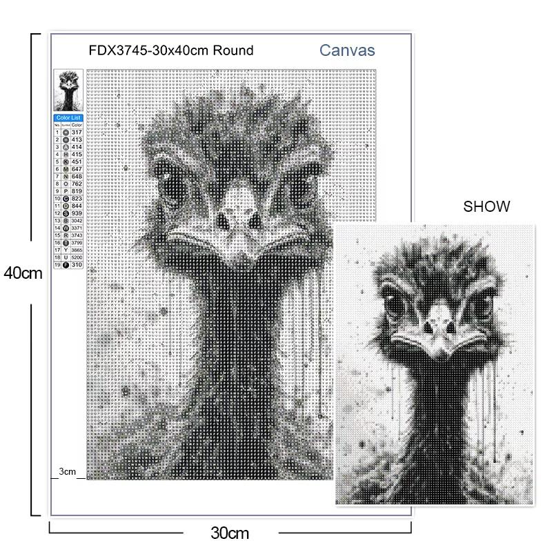 Черно-белая картина с изображением животных, алмазная живопись, собака, 5D, полная алмазная мозаика, вышивка крестом, набор для украшения дома своими руками