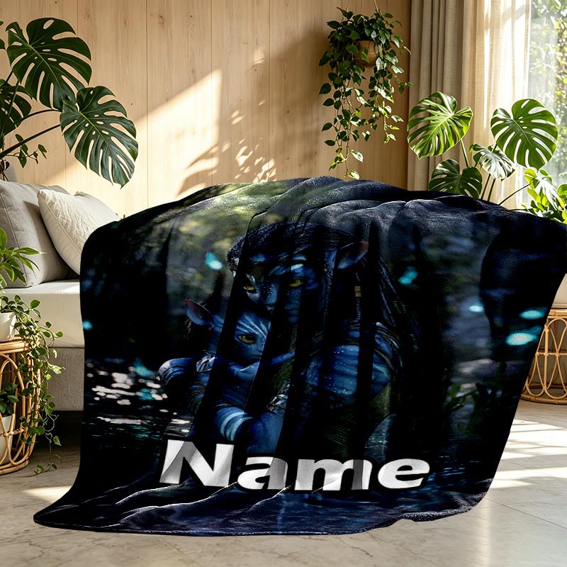 Custom Name Personalized Avatar Print Blanket, Home Decor, Bedroom, Sofa, Camping, Couch, Gifts for Birthday Christmas