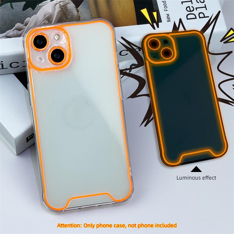 Ночной светящийся прозрачный мягкий чехол для iPhone светящийся защитный чехол для линз