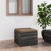 Day and Night - Day and Night Garden Pallet Ottoman with Taupe Gray Pine Wood Cushion