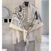 NINA SOLOR Silk Wool Large Square Scarf & Shawl