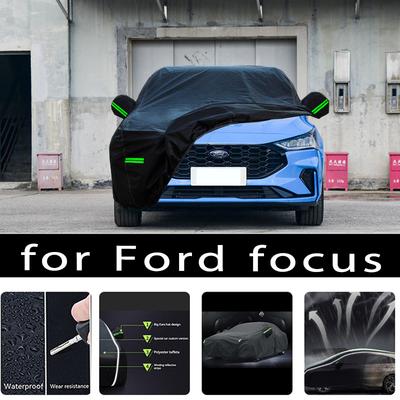 Для FORD Focus Защита от непогоды Полные чехлы на автомобиль Снежный чехол Солнцезащитный Водонепроницаемый Пылезащитный Внешние аксессуары для автомобиля