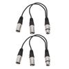 XLR Splitter Cable 3Pin XLR Female To Dual XLR Male Y Cable Plug and Play for Studio Stage Mixer