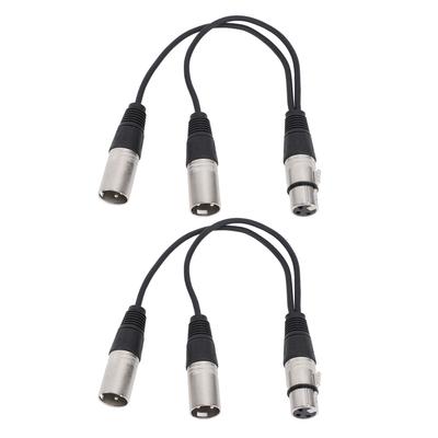 Кабель-разветвитель XLR 3-контактный XLR гнездо на двойной XLR штекер Y-кабель Подключи и работай для студии сцены микшера