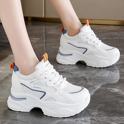 Кроссовки на толстой платформе для женщин, нескользящая спортивная обувь для женщин, весна-осень 2025, модные дышащие кроссовки для папы
