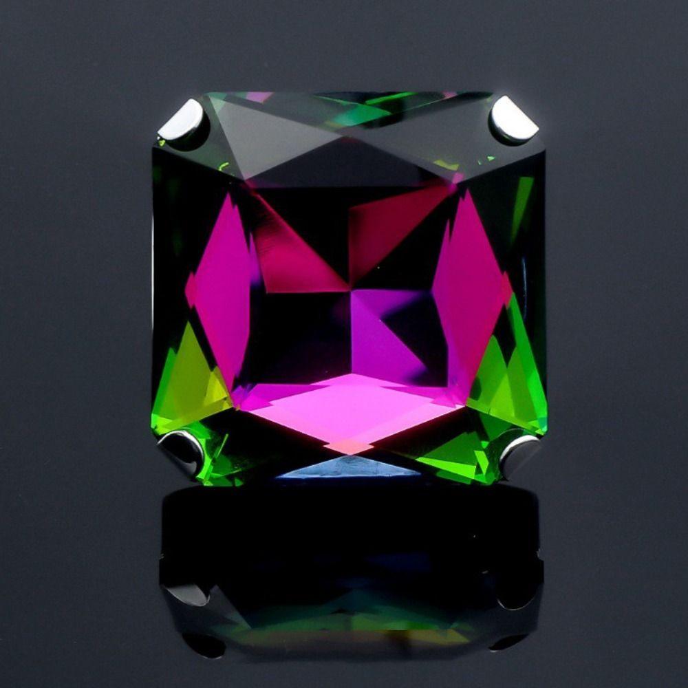 Квадратное кольцо со стразами Свадебное Хрустальное Украшение на палец Винтажные Большие Кольца