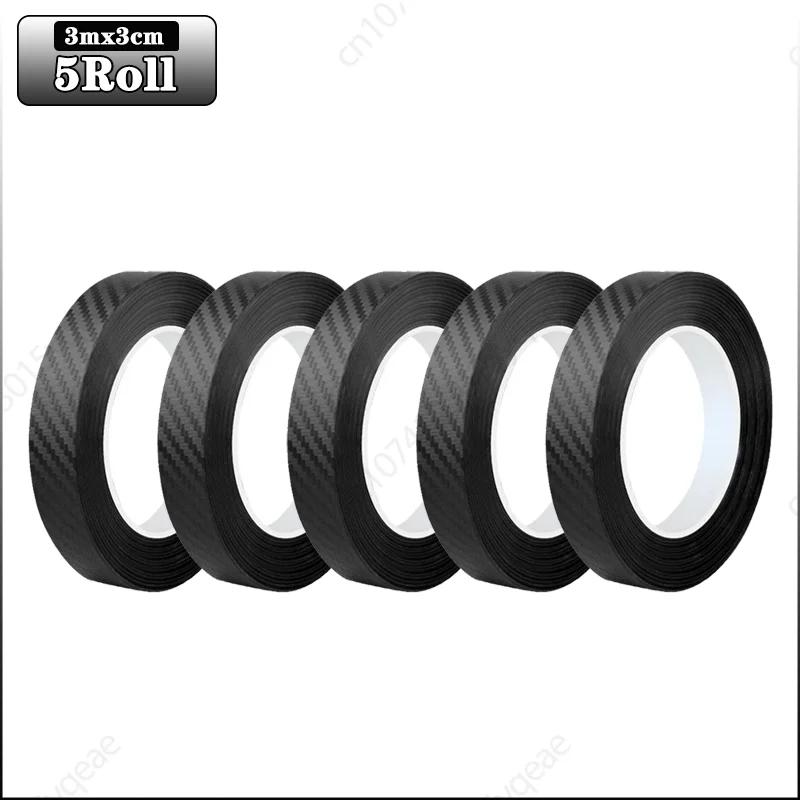 3м автомобильные 3D наклейки из углеродного волокна, защита порога от ступенек, багажника, бампера, бокового зеркала, антицарапающая лента, автомобильные наклейки