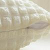 Cream Style Pillow Home Sofa Cushion Ins Simple Solid Color Elastic Puff Plaid Pillow Cover Bedside Cushion