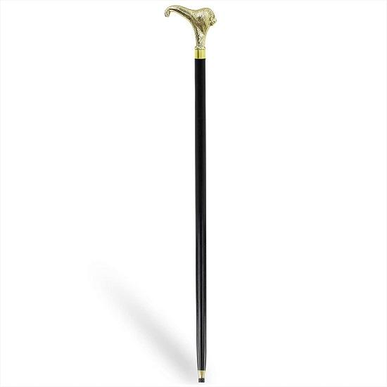 Трость из латуни Твердая винтажная дизайнерская голова льва Деревянная трость Античный стиль