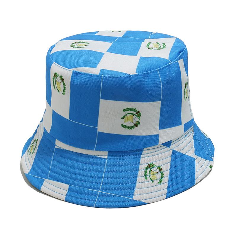 New Custom Higher Quality Country Flag Cotton+Polyester Durable All Seasons Bucket Hat for Crazy Soccer Football Fan