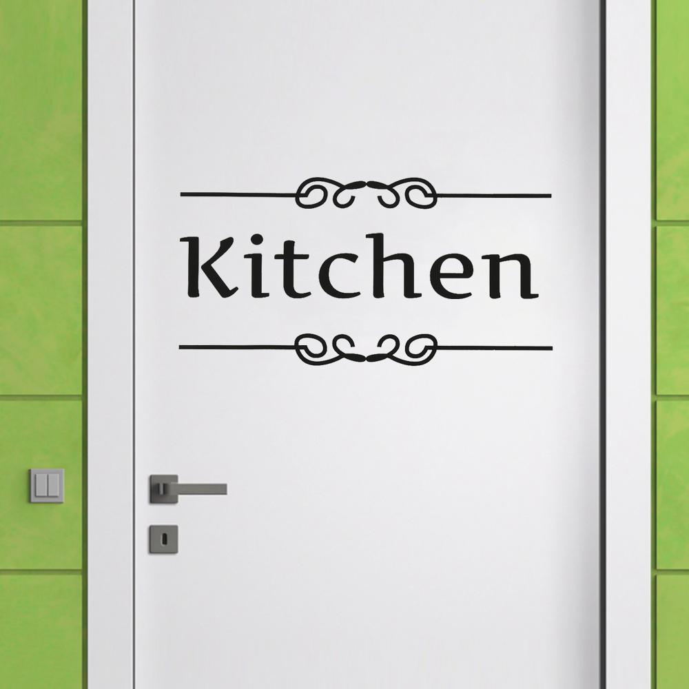 Diy Kitchen Bathroom Vinyl Wall Art Entrance Sign Toilet Decals Door Stickers