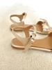 Hyoave Blair Ribbon Sandals - Champagne Gold