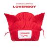 [USED] Charles Jeffrey LOVERBOY Knit Hat, Red, Unisex