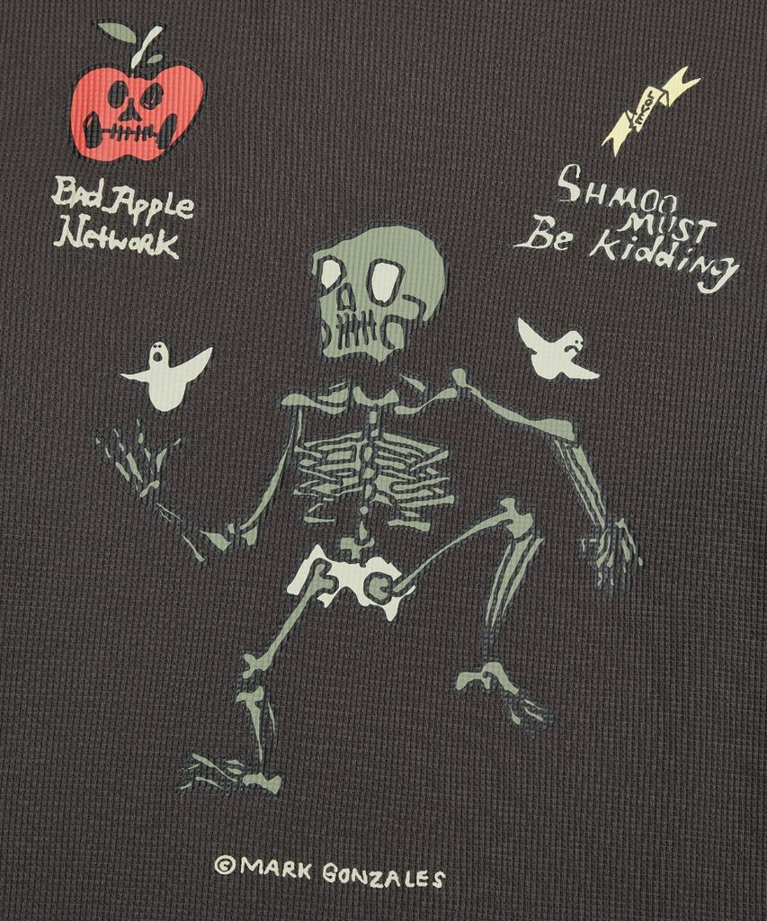 Mark Gonzales Футболка с графическим рисунком "Шму должен шутить" - Вафельная, Угольный