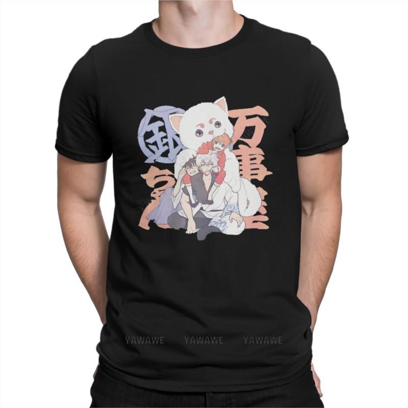 Unisex TShirt Yorozuya Casual Cotton Tees Short Sleeve Gintama Kagura Anime T Shirts O Neck Tops Unique Unisex summer tshirt
