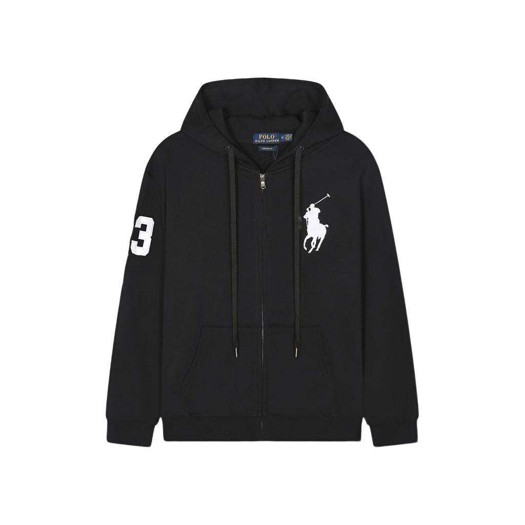 Мужская толстовка с капюшоном на молнии с вышивкой