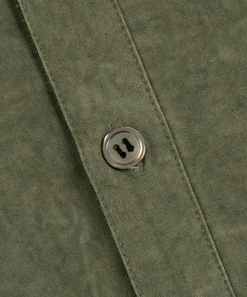 MUDSALT Washed Crop Work Shirt Olive