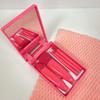Custom Travel Portable 5pcs Mini Makeup Brushes Tool Set Cosmetic Powder Eye Shadow Foundation Make up Brush With Box and Mirror