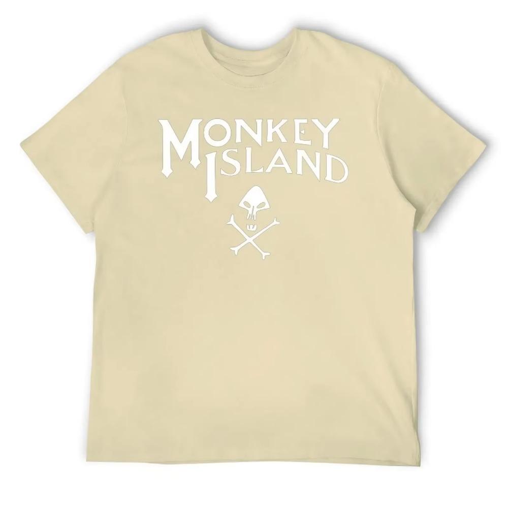 Классическая футболка с круглым вырезом Monkey Island, футболки с движением, уникальная забавная шутка, фитнес, американский размер