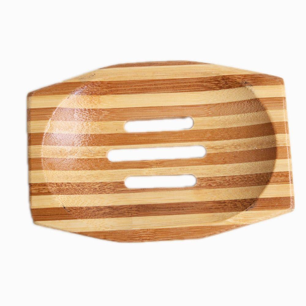 Square Drainer Bamboo Soap Holder Durable Soap Tray Home