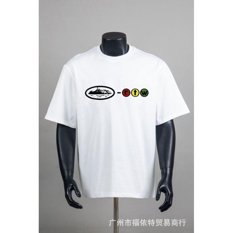Corteiz Alcatraz Vintage Print T-Shirt Men Women Streetwear Loose Fit Short Sleeve Tee