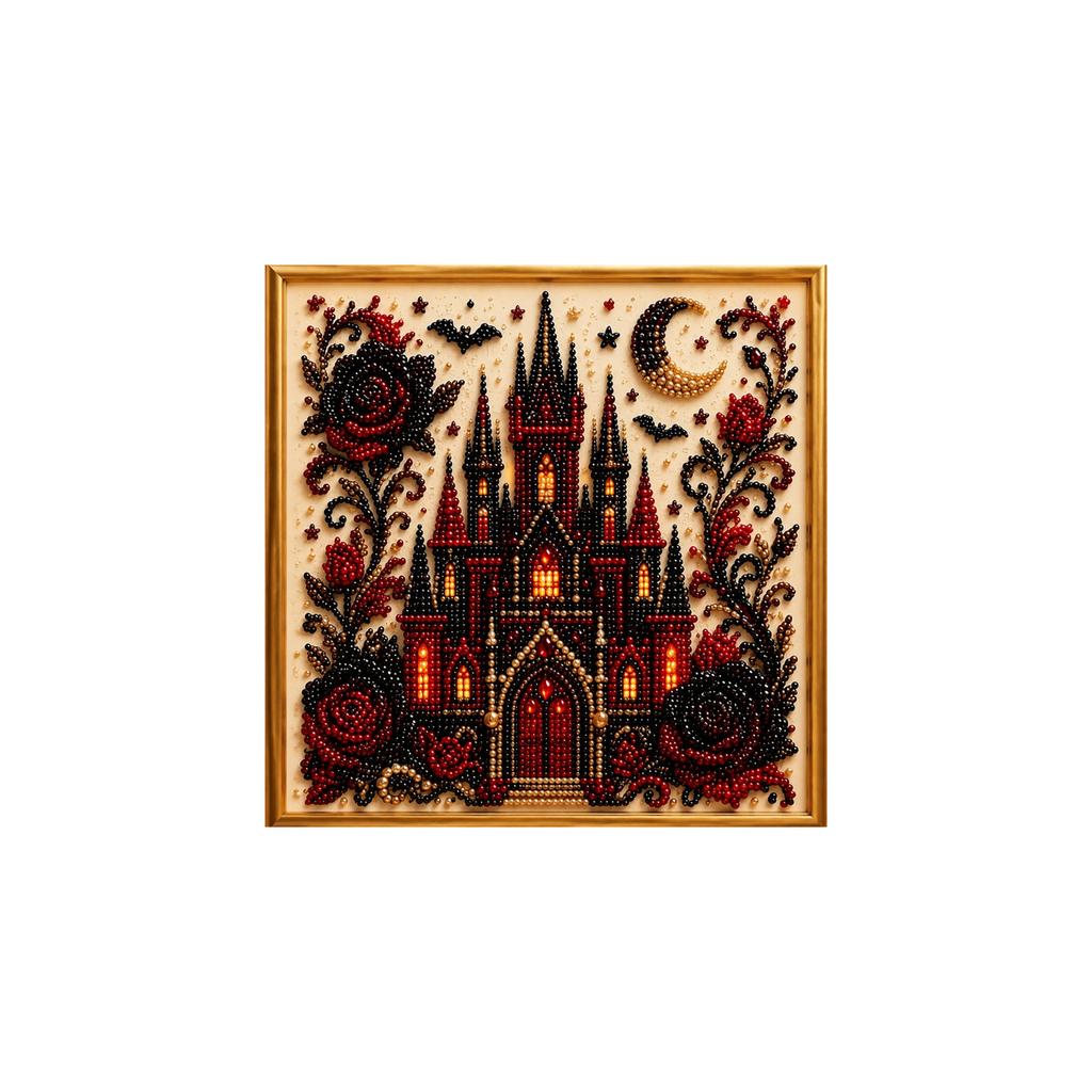Halloween 3D Diamond Art Kit Rose Castle Design