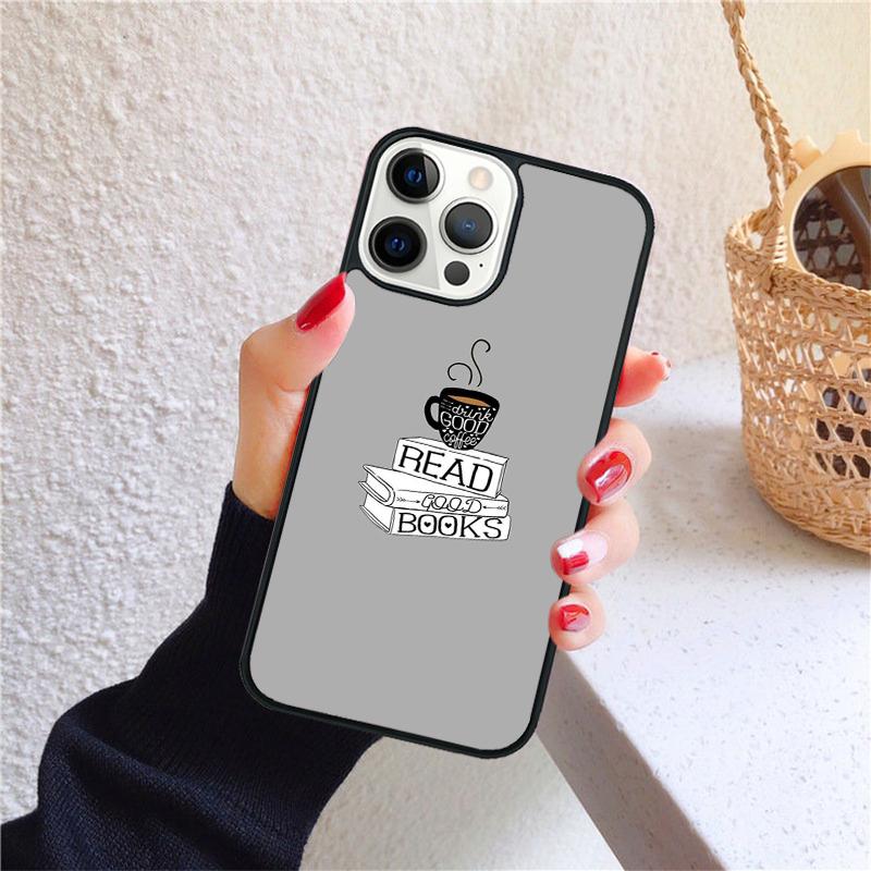 Иллюстрация "Читать книги" Чехол для телефона для iPhone 17 Air 16 15 14 12 13 PLUS 11 PRO MAX Задняя крышка Fundas Shell