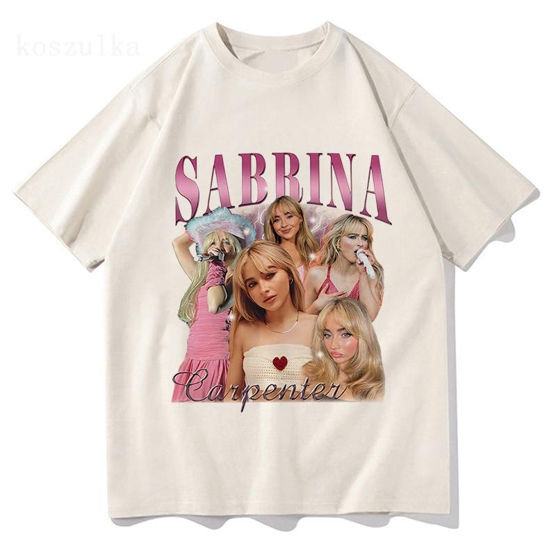 Sabrina Carpenter Short N Sweet Album T Shirt UnisexWomen Clothing Harajuku Vintage Unisex Cotton Graphic T Shirts Kawaii Clothes