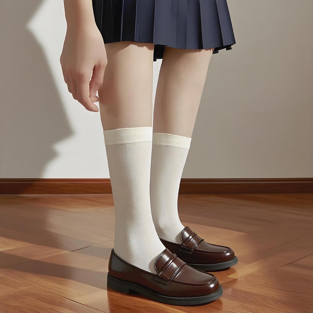 Velvet Thigh-High Socks with Red Bow for Halloween and Christmas