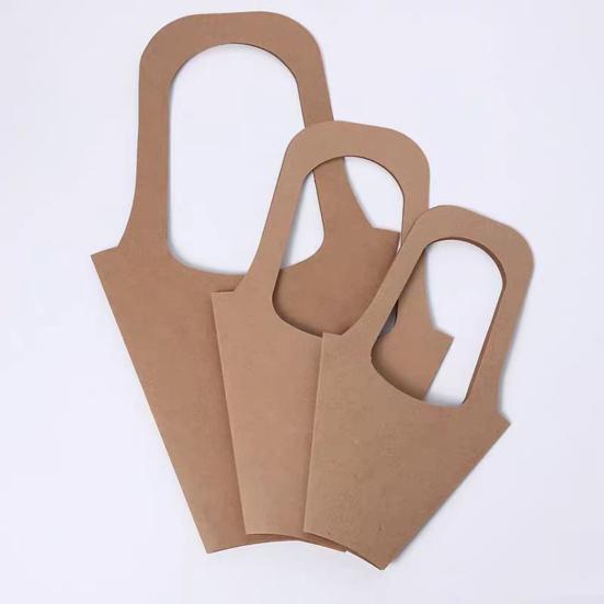 20 Pcs Kraft Paper Bouquet Bags with Handle Flowers Wrapping Gift Bags 3 Sizes Floral