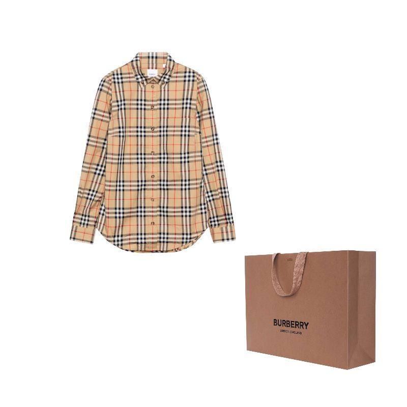 Burberry Рубашка SS21 Женский весенний наряд Бежевый 80222841