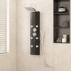 Shower Panel Glass 25x47.5x130 Cm Black
