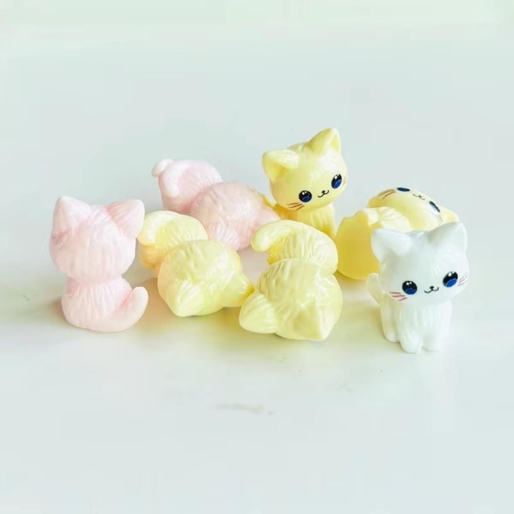 12Pcs Cute Cat Series Resin Decorations Diy Craft 3D Charms Cartoon Charms Scrapbooking Accessories