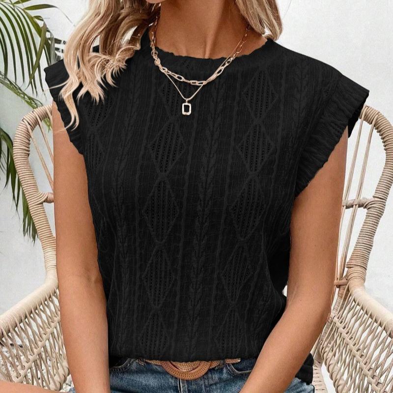 Летняя новая жаккардовая футболка с круглым вырезом и коротким рукавом, свободная футболка для женщин, модная облегающая повседневная футболка для женщин, элегантные винтажные однотонные футболки 26623
