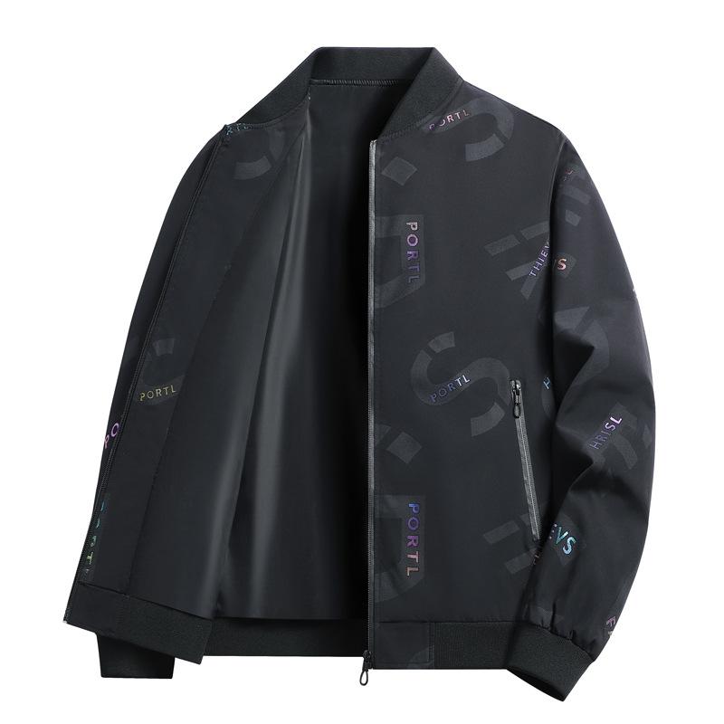Куртка мужская осенне-зимняя новая корейская версия повседневной универсальной подростковой трендовой верхней спортивной куртки с принтом