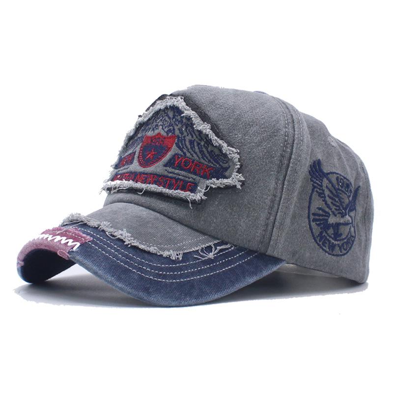 New denim baseball cap women's hat washed old embroidered duck tongue outdoor fashion personalized sports hat men's