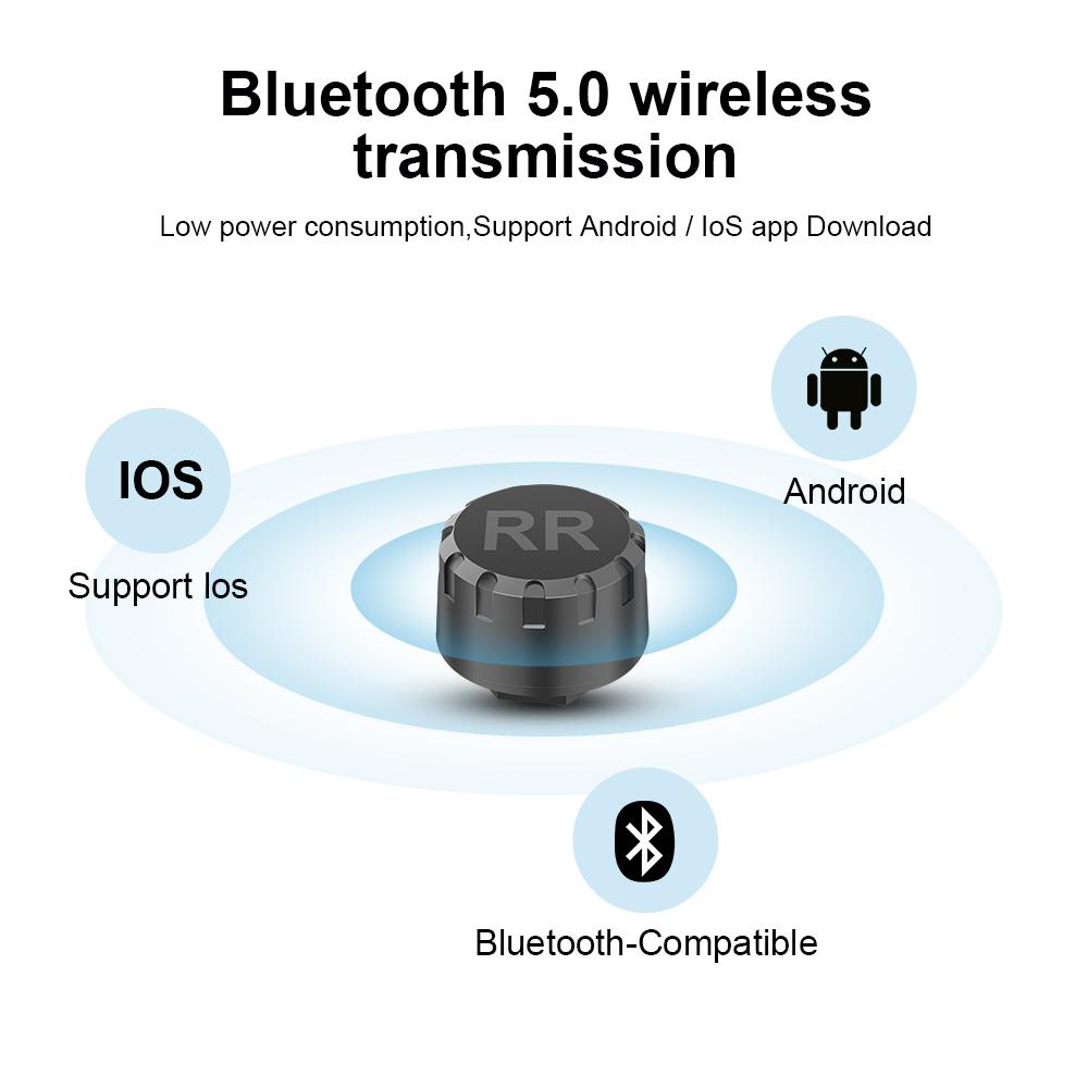 Мотоцикл TPMS Android Датчики давления в шинах Система контроля давления в шинах Внешний датчик Bluetooth Android/IOS Автомобиль TMPS