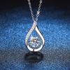 925 Sterling Silver Smart Water Drop Necklace Women'S Light Luxury High-End Mozzarella Diamond Pendant Does Not Fade Jewelry