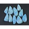 242Cts. Натуральный Ларимар Пектолит Фантазийный Кабошон Свободный Драгоценный Камень Лот 10 шт. C-855