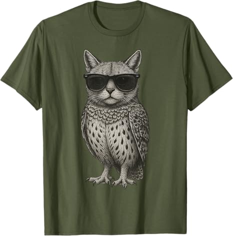 Смешная футболка для любителей кошек и сов Meowl Трендовый кошачий мем Y2k Арт Графическая надпись Футболка Новинка Подарок Милый котенок Сова Эстетичная одежда Топ