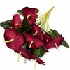 18 Heads Simulation Anthurium Flower Multicolor Faux Flower  Home Decoration