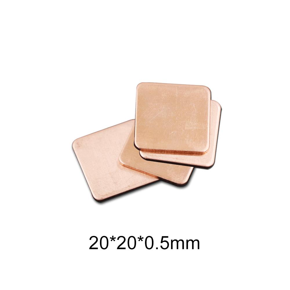 10Pcs 0.1mm/0.3mm/0.5mm/0.8mm/1mm/1.2mm Copper Sheet Plate Strip Shim Thermal Pad Heatsink Sheet For GPU CPU VGA Chip RAM Coolin