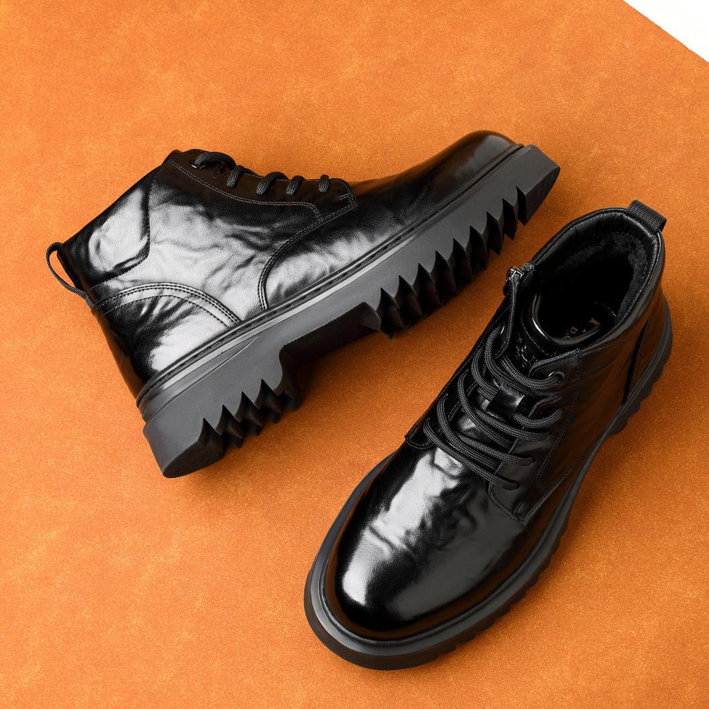 2025 бархатные ботинки Мартина зимние мужские высококлассные высокие мужские ботинки тренд универсальные холодостойкие мужские ботинки износостойкие