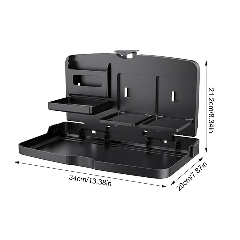 Seat Back Eating Tray Folding Drink Table Car Seat Back Food Tray Auto Eating Organizer For Rear Passenger Road Trip Dining For