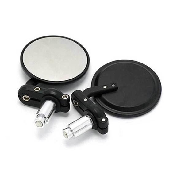 1 Pair 7/8inch Universal Round Handlebar End Motorcycle Rearview Side Mirror