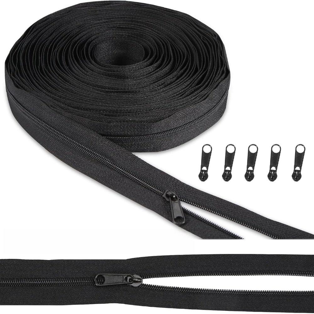 No.3 Nylon Zipper Tape Contrast Color Slider Closure Zip New Jacket Long Zips  For Sewing Garment
